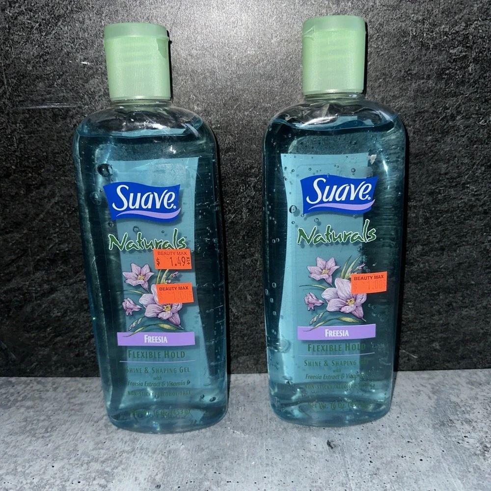 2 Naturals  Suave Flexible Hold Shine & Shaping Hair Gel Freesia Alcohol Free